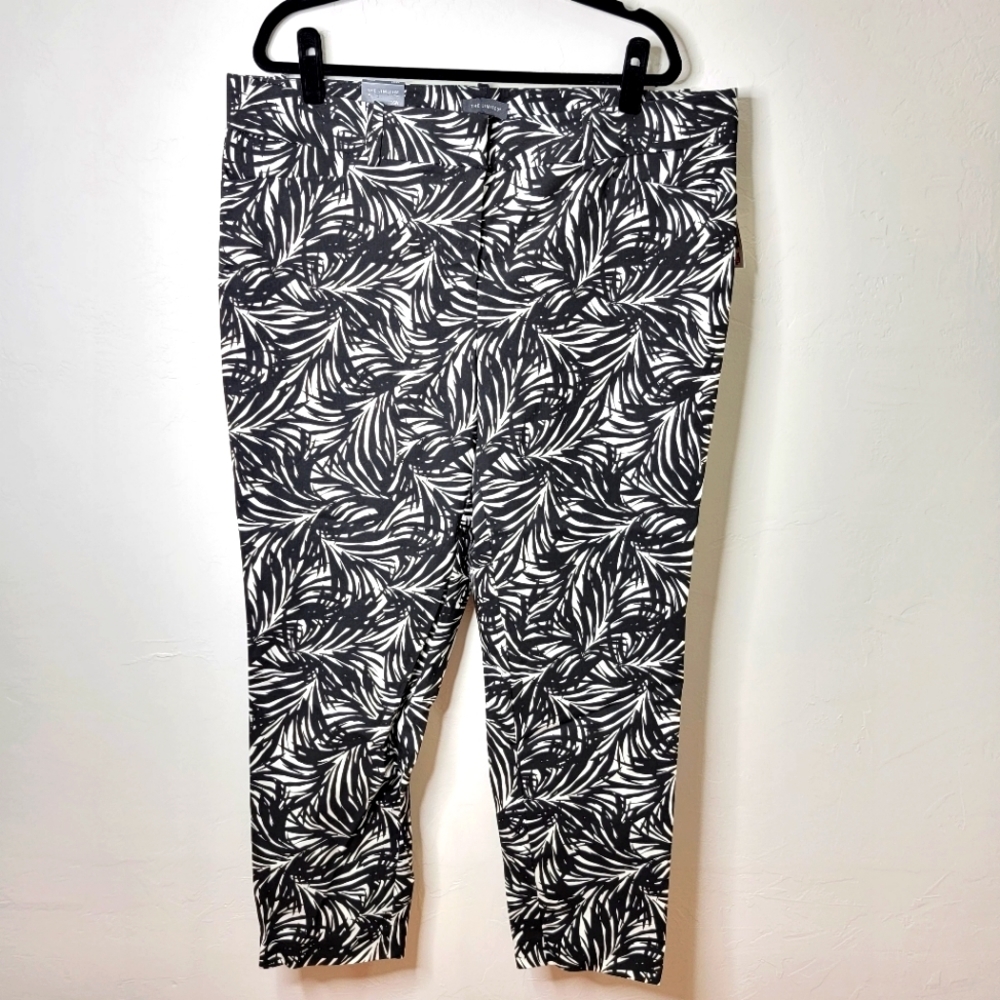 The Limited Urban Jungle Black & White Patterned Pants